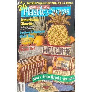 Vintage Quick & Easy Plastic Canvas Magazine June July 1997 No. 48
